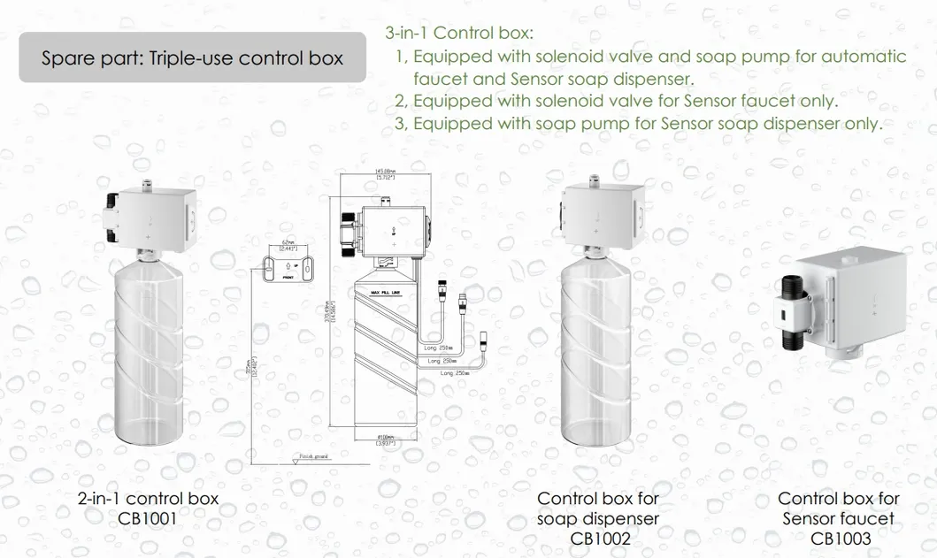 Wall Mounted Sensor Soap Dispenser and Automatic Faucet