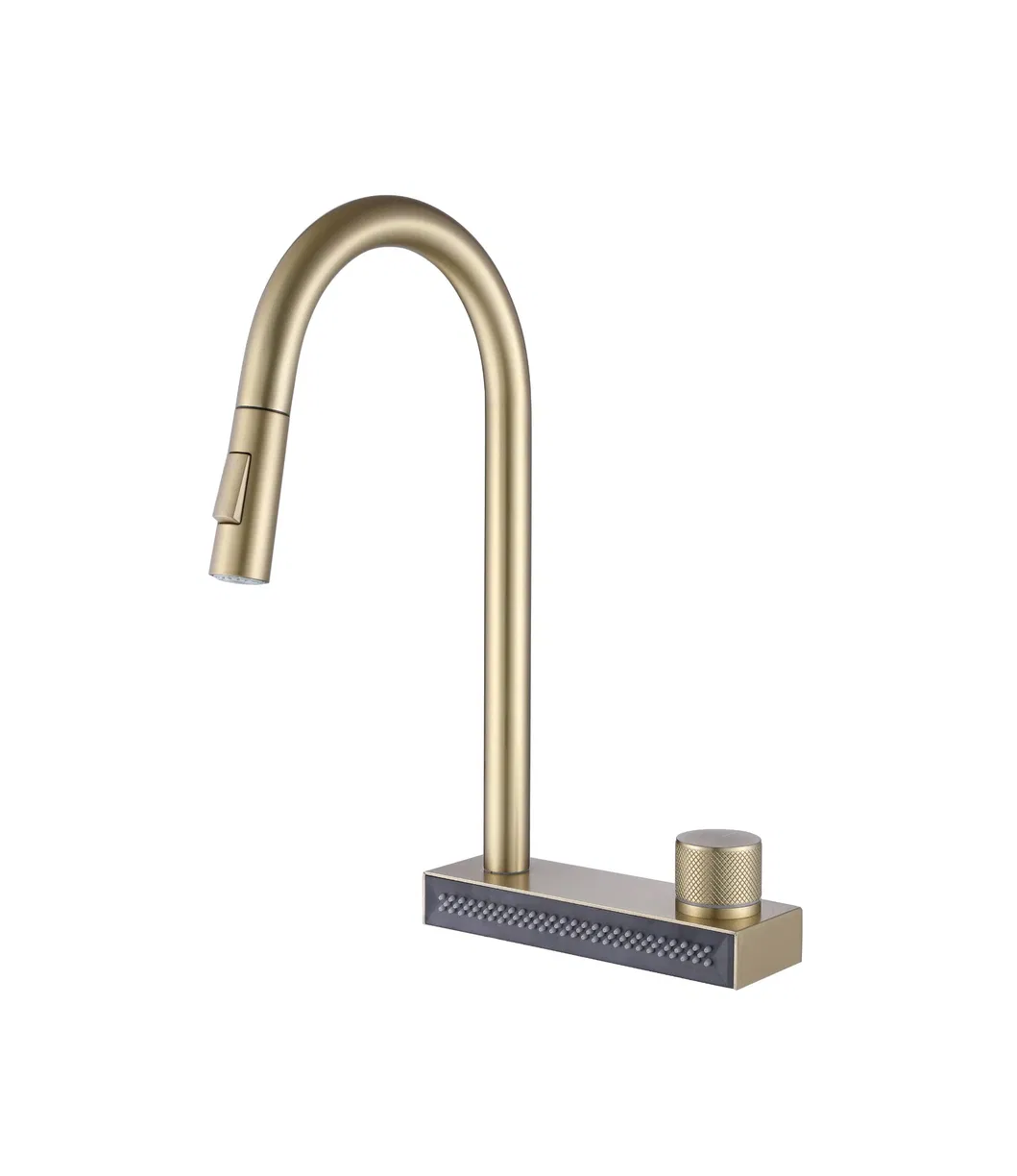 Commercial Brass Pull Down Kitchen Faucet with Elegant Design