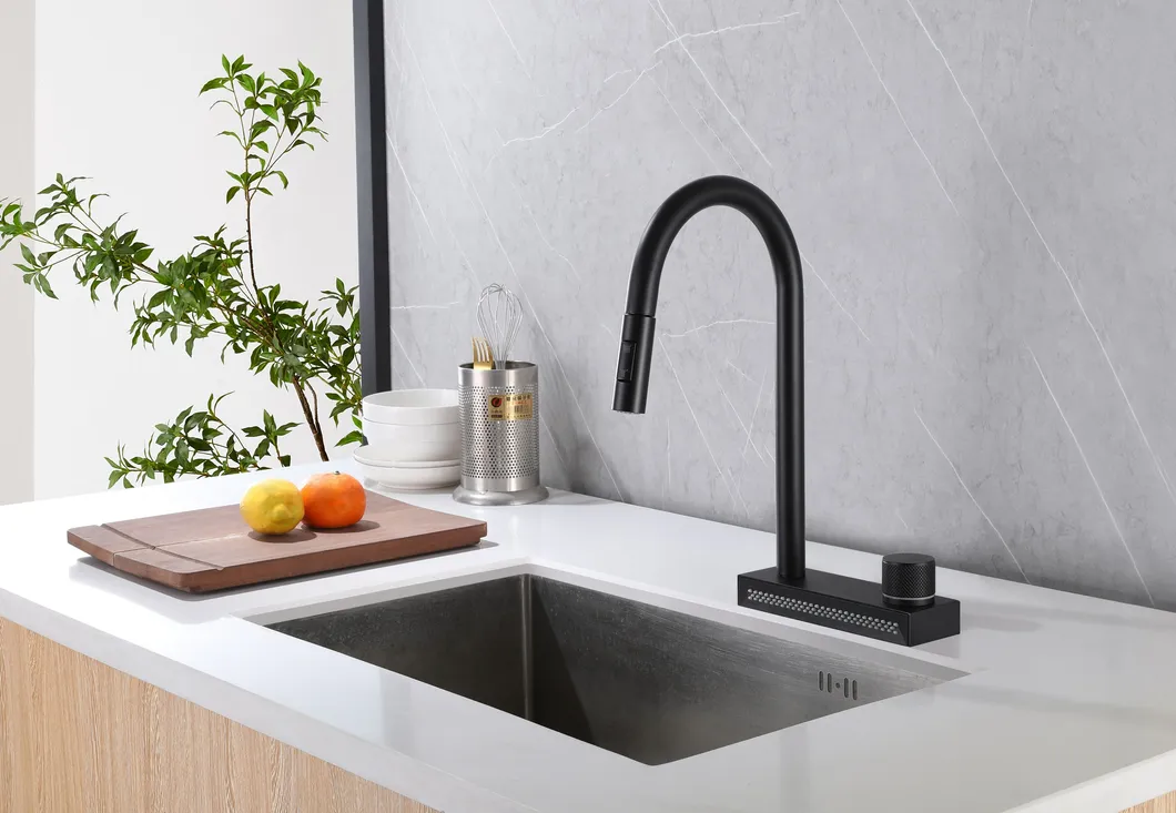 Commercial Brass Pull Down Kitchen Faucet with Elegant Design