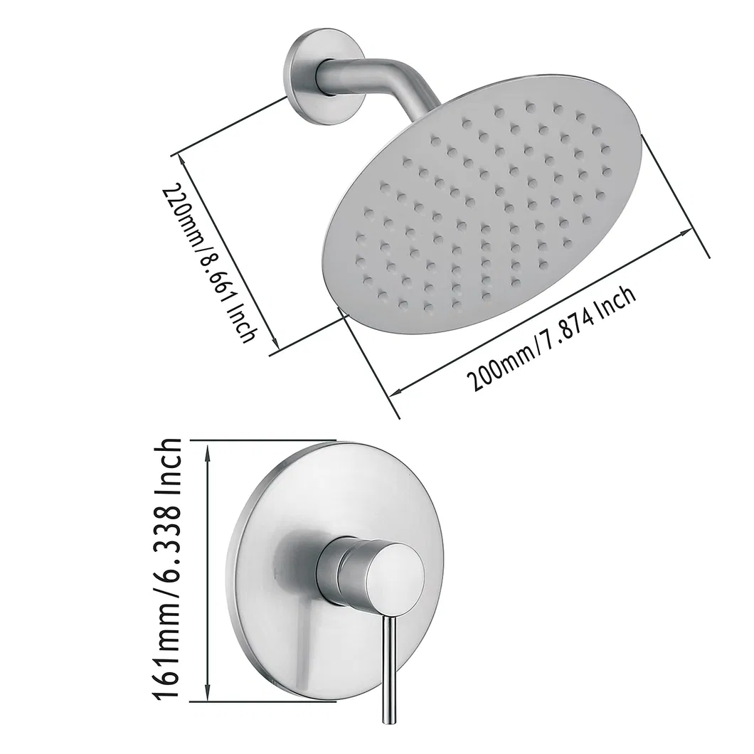 Bath and Shower Valve Trim with Lever Handle, Slip-Fit Spout and 2.2 Gpm Showerhead