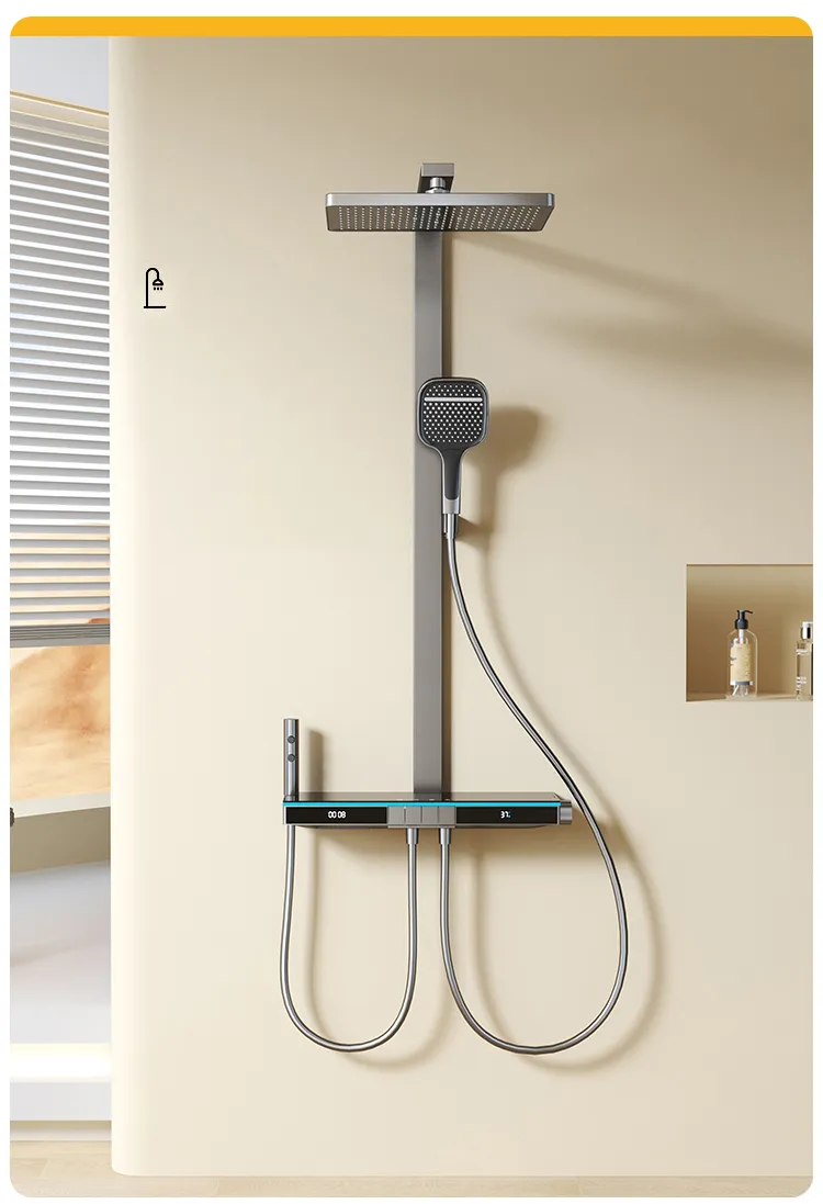 Colorful Smart Bathroom Shower Est Shower Head with LED Light