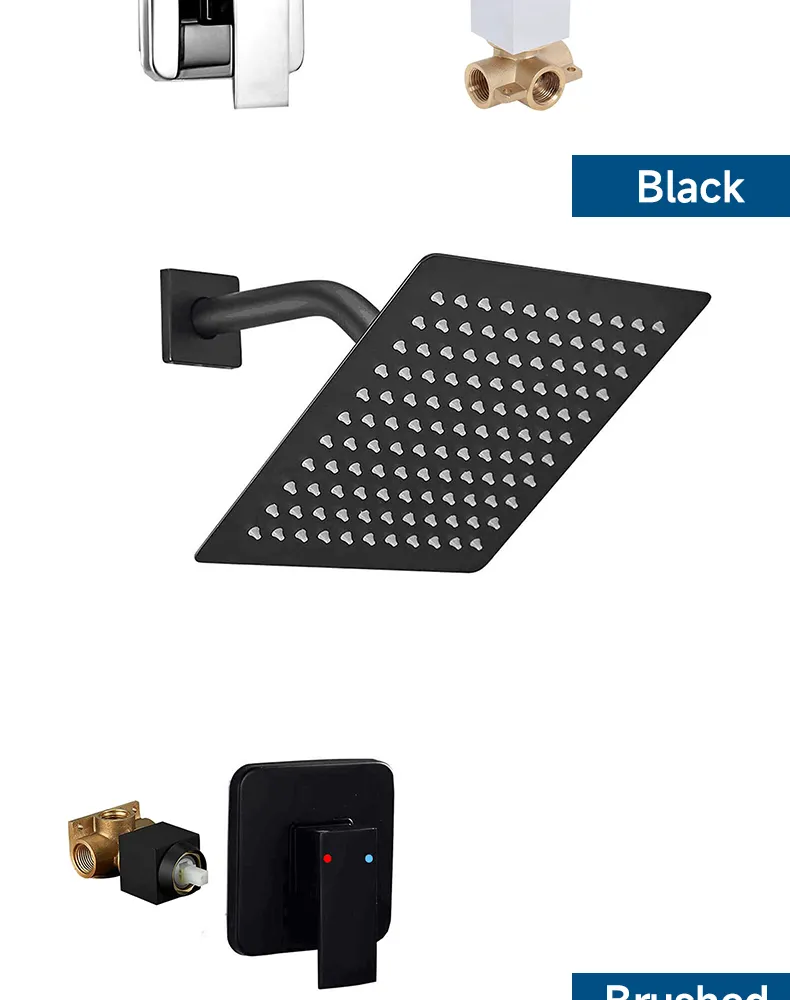 Stainless Steel Shower Cheap Price Shower Combo Bathroom Set Small Top Waterfall Saving Mirror Shower Head