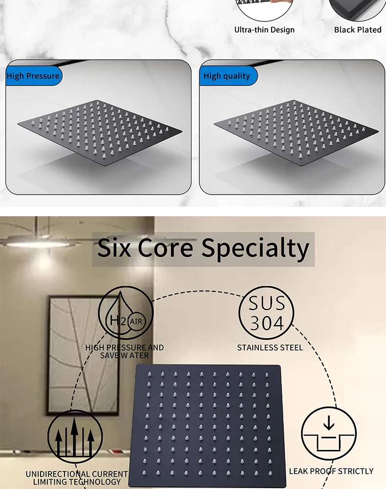 Stainless Steel Shower Cheap Price Shower Combo Bathroom Set Small Top Waterfall Saving Mirror Shower Head