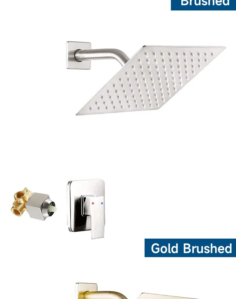 Stainless Steel Shower Cheap Price Shower Combo Bathroom Set Small Top Waterfall Saving Mirror Shower Head