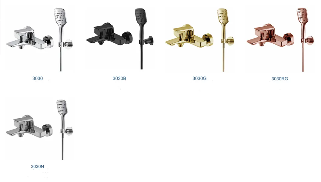 Flush-Mounted Shower Bathroom Fittings with Rain Shower Head Hand Shower for Bathroom Fittings