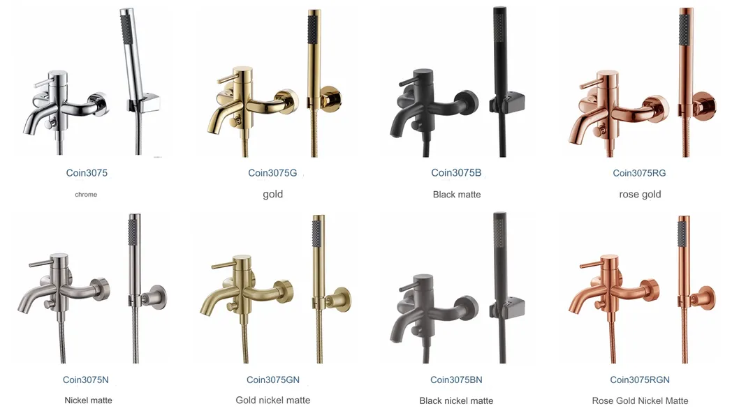 Flush-Mounted Shower Bathroom Fittings with Rain Shower Head Hand Shower for Bathroom Fittings