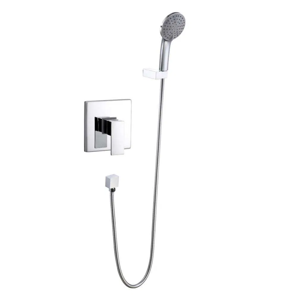 Brass Wall Mounted Rain Concealed Shower Head Bathroom Shower Set