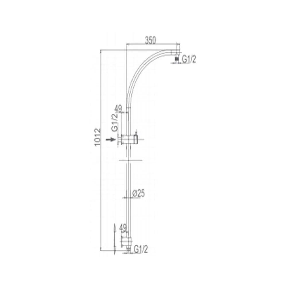 Brass Wall Mounted Rain Concealed Shower Head Bathroom Shower Set