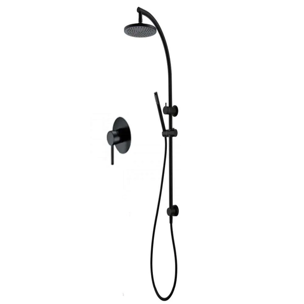 Brass Wall Mounted Rain Concealed Shower Head Bathroom Shower Set