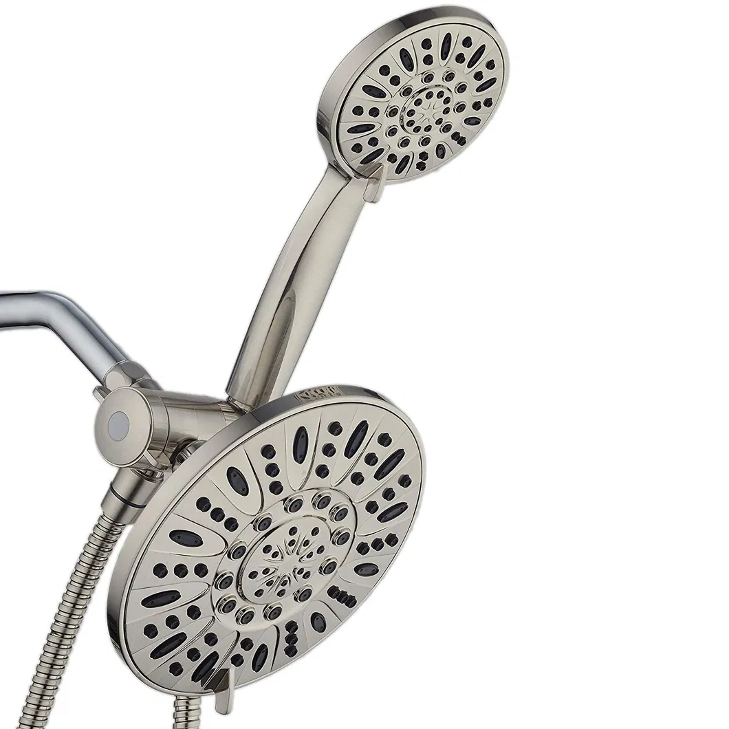 Brushed Nickel Plated Premium ABS, Stainless Steel Shower Set Sliding Bar Shower Head