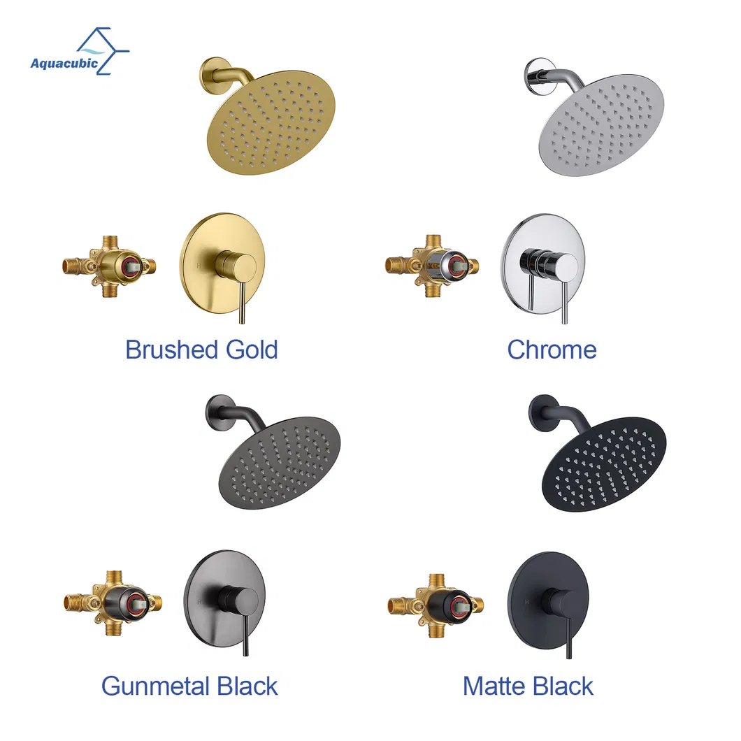 Single-Function Shower Faucet, Shower Trim Kit Matte Black Single-Spray Shower Head