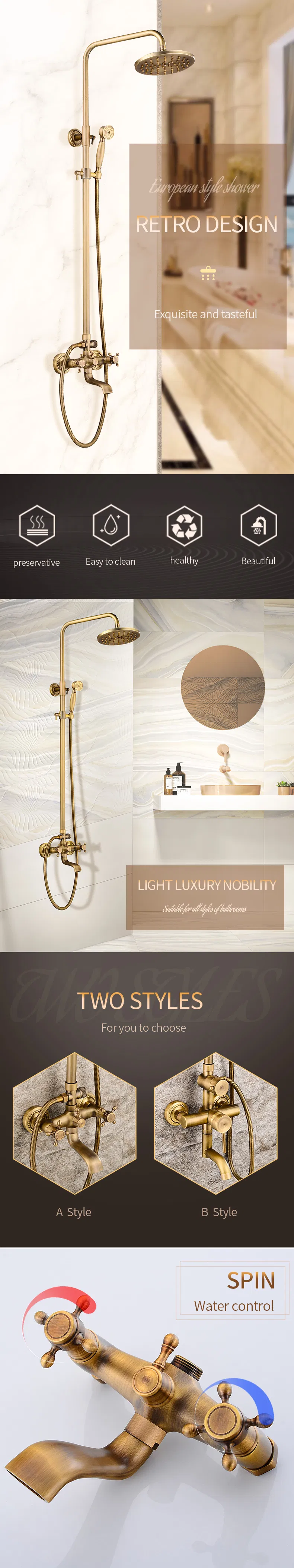 Luxury Antique Bronze Bathroom Shower Head