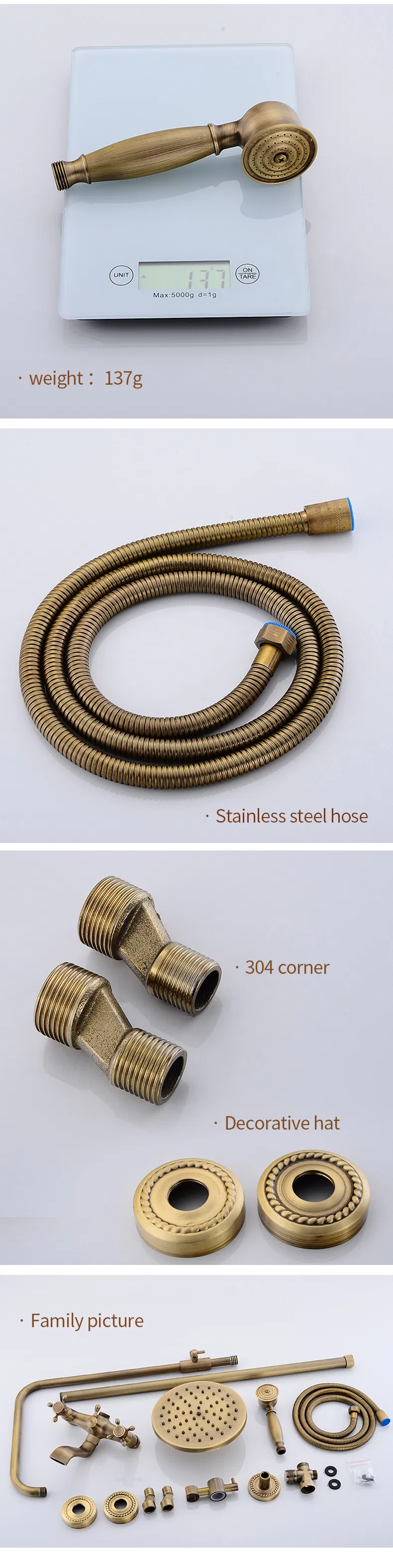 Luxury Antique Bronze Bathroom Shower Head