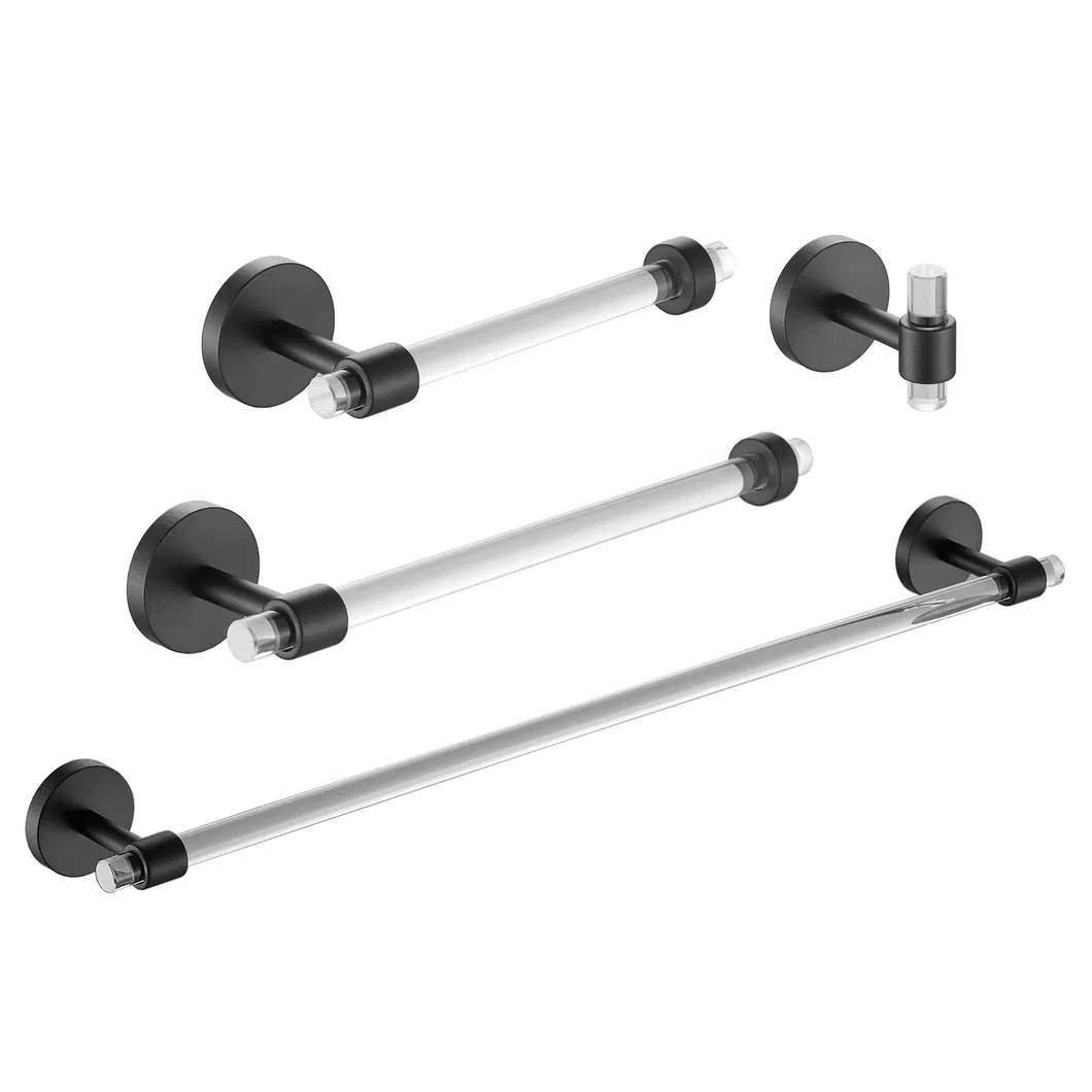 Luxury Bath Decor Shower Toilet Accessories Set Hotel Acrylic Bathroom Accessories