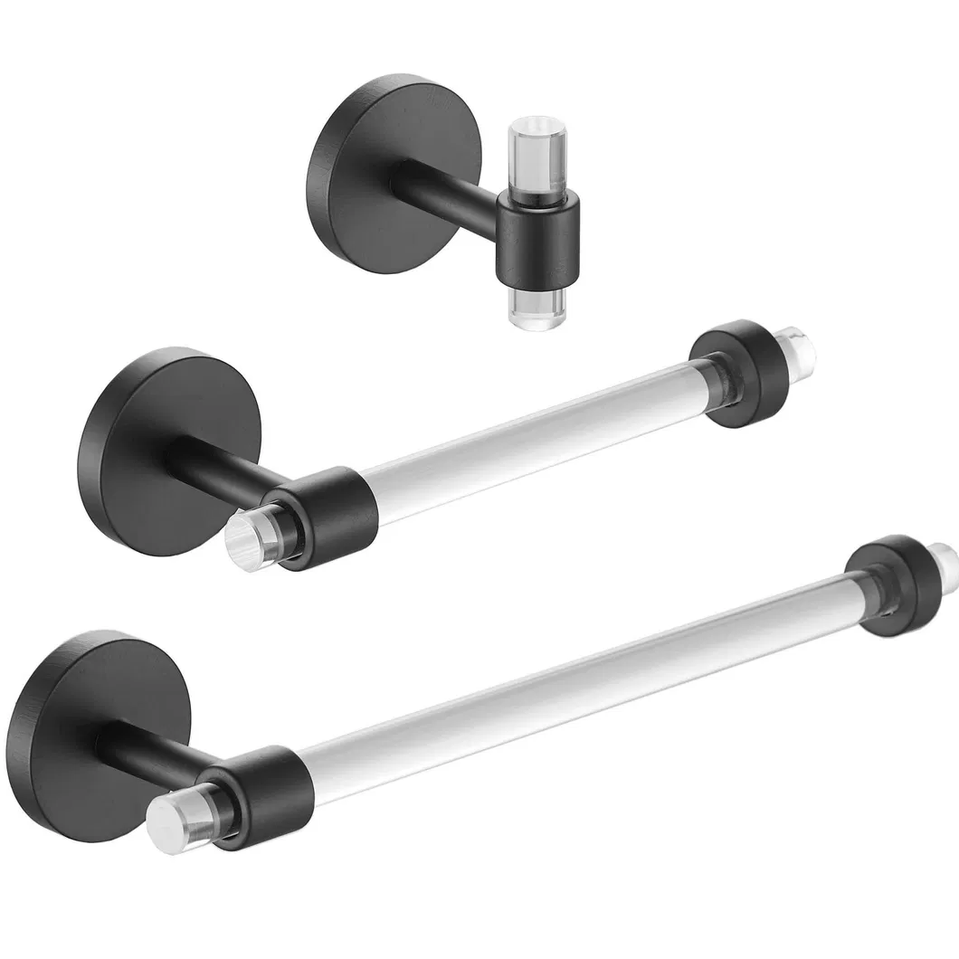 Luxury Bath Decor Shower Toilet Accessories Set Hotel Acrylic Bathroom Accessories