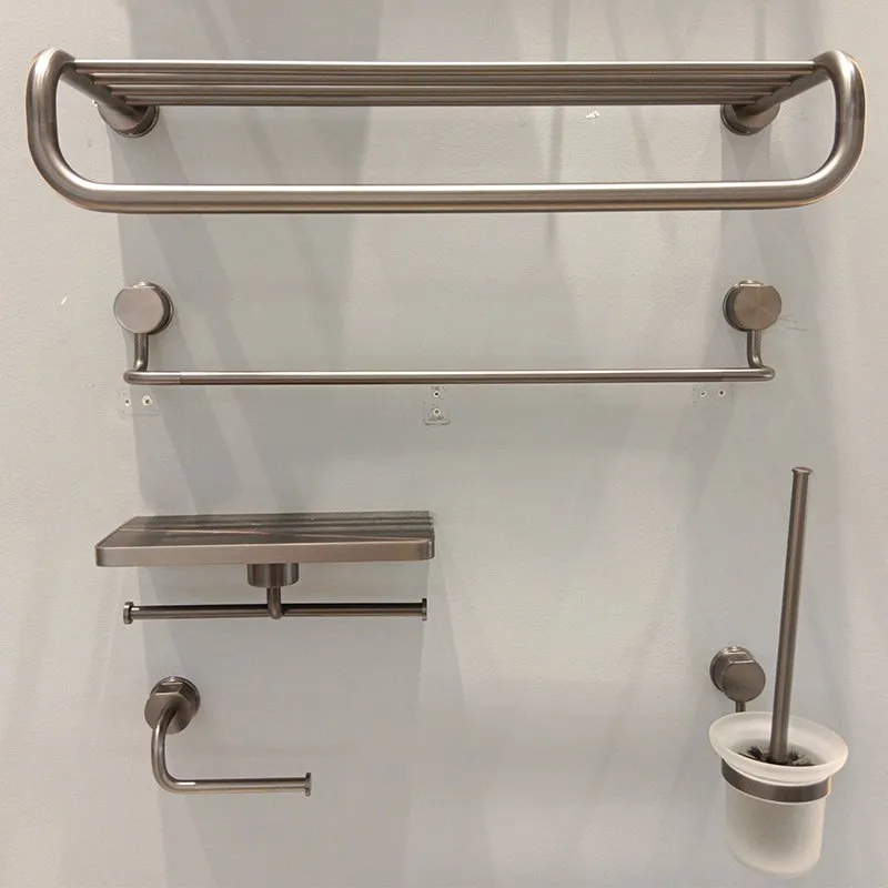 China Cheap Complete Bathroom Accessories Stainless Steel Bath Hardware Sets Brushed Nickel