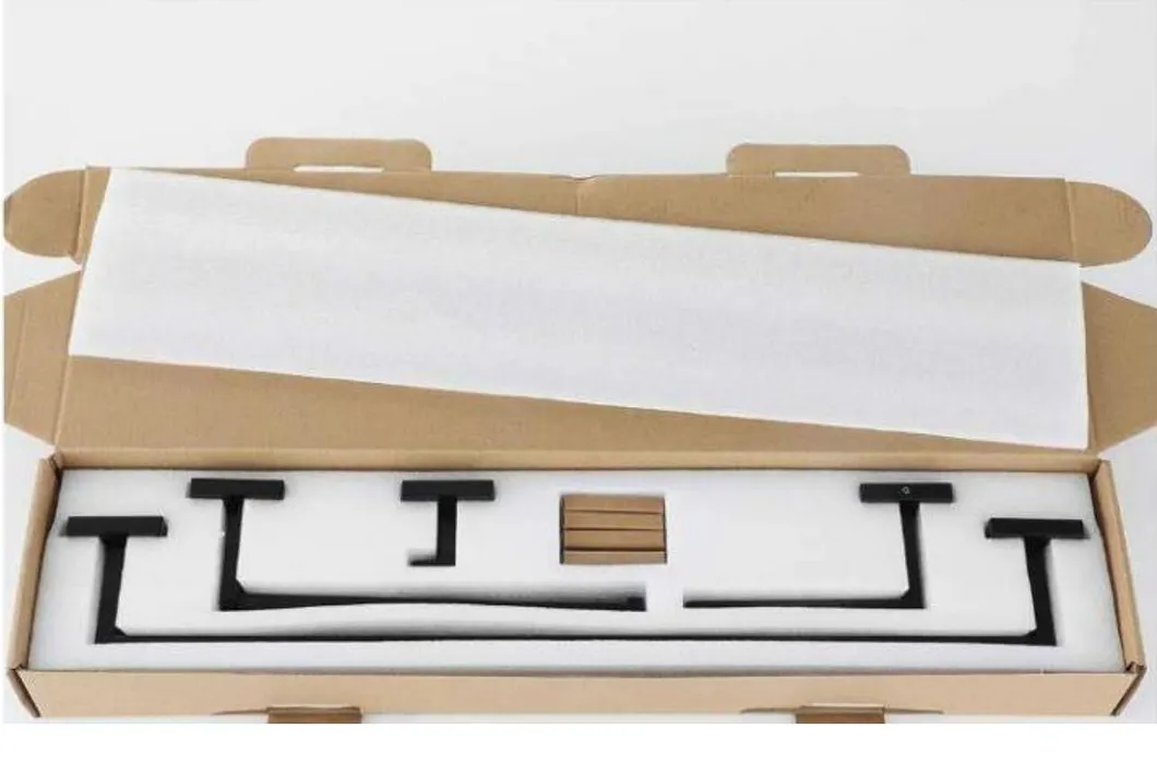 Factory 4-Piece Bath Hardware Satin Nickel Towel Bar Bathroom Accessory Set