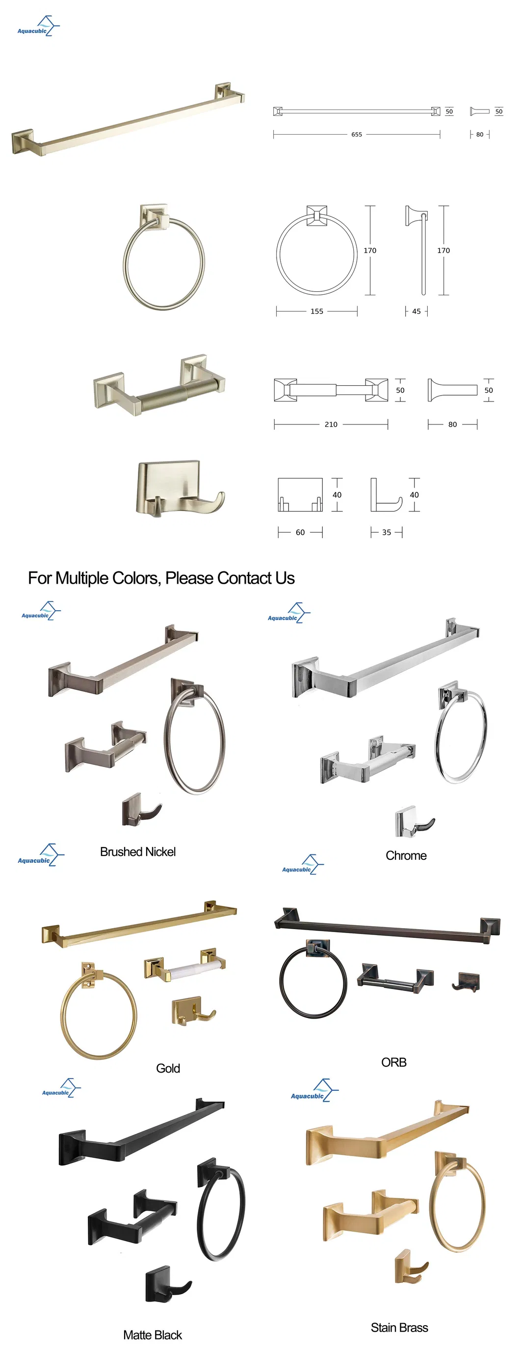 Factory 4-Piece Bath Hardware Satin Nickel Towel Bar Bathroom Accessory Set
