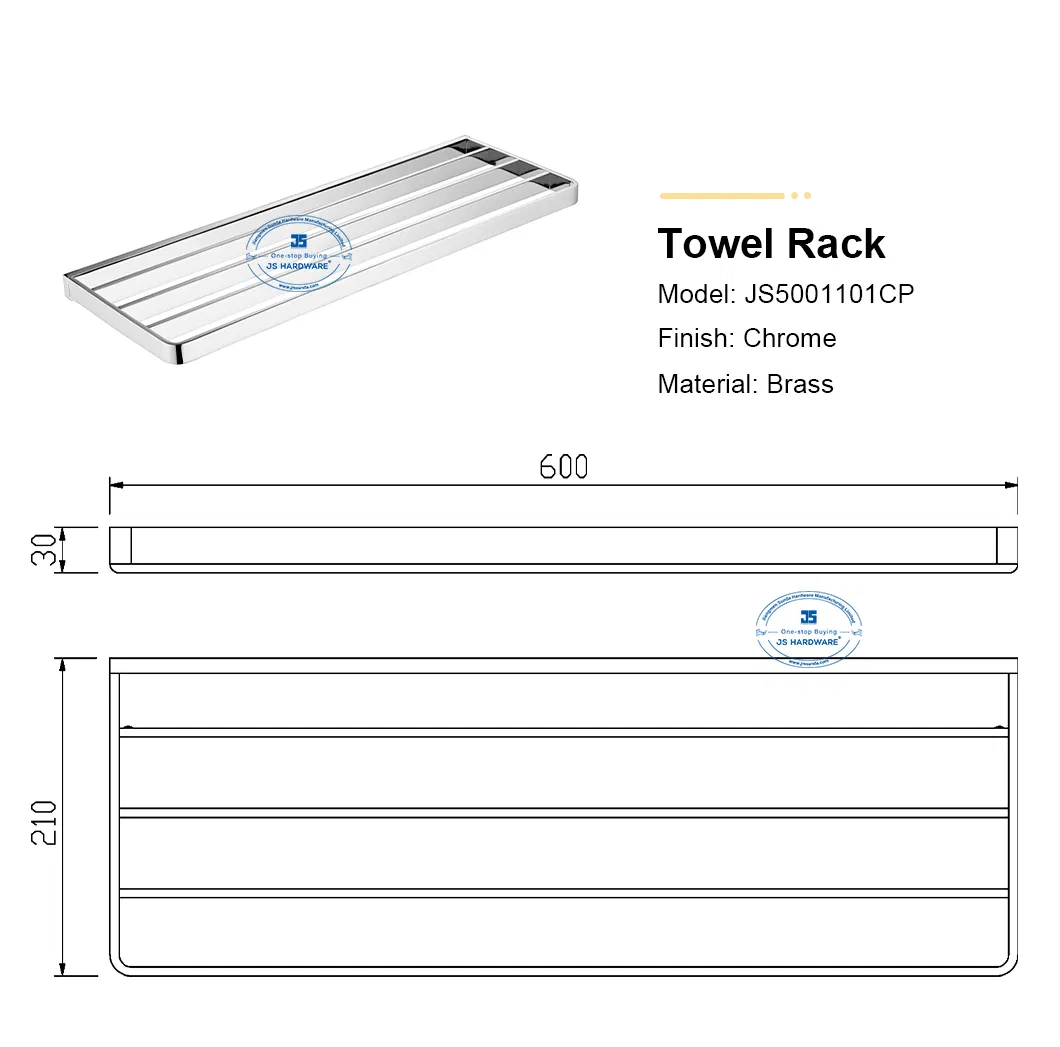 Manufacturer Chrome Towel Rack Bath Hardware Sets Brass Bathroom Fitting Accessory