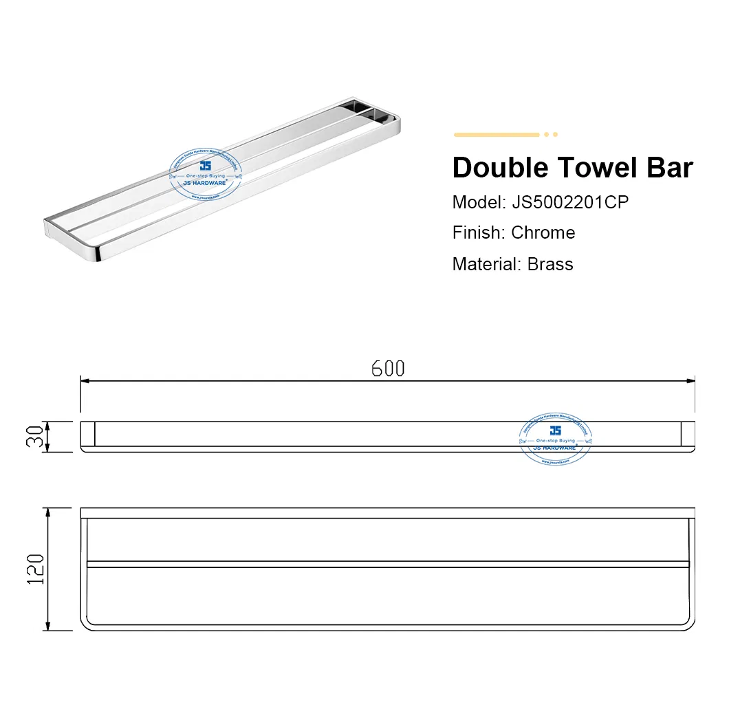 Manufacturer Chrome Towel Rack Bath Hardware Sets Brass Bathroom Fitting Accessory