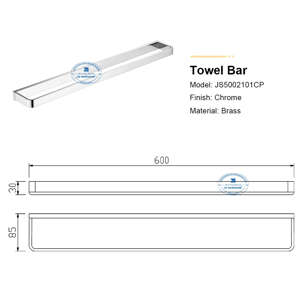 Manufacturer Chrome Towel Rack Bath Hardware Sets Brass Bathroom Fitting Accessory