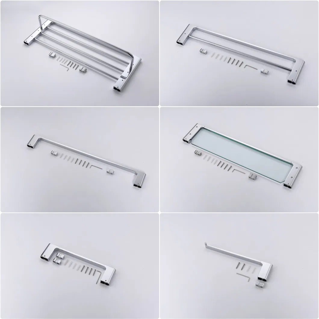 Stainless Steel Bathroom Hardware Bath Shower Set Accessories Towel Rack Paper Holde Hooks