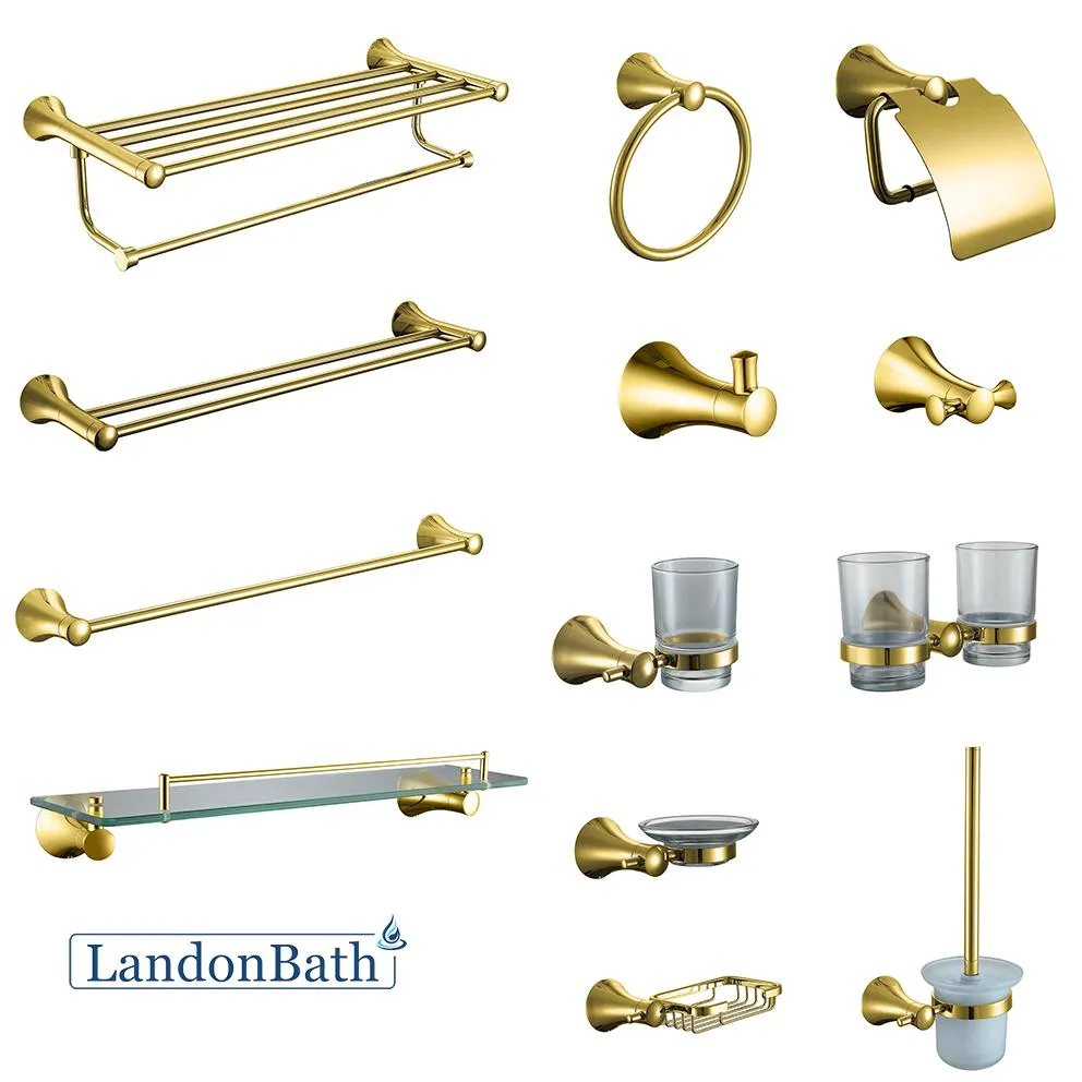 Stainless Steel Bathroom Hardware Bath Shower Set Accessories Towel Rack Paper Holde Hooks
