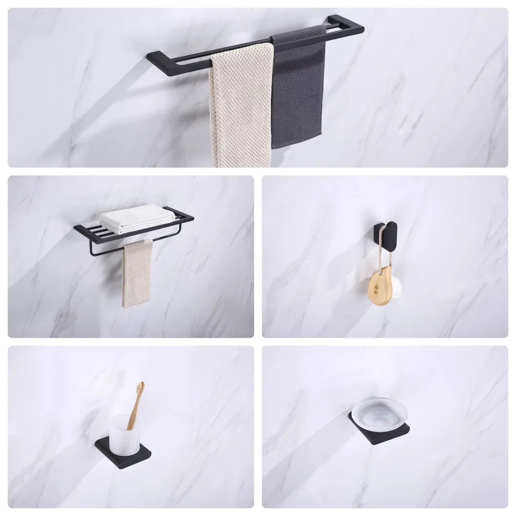 Stainless Steel Bathroom Hardware Bath Shower Set Accessories Towel Rack Paper Holde Hooks