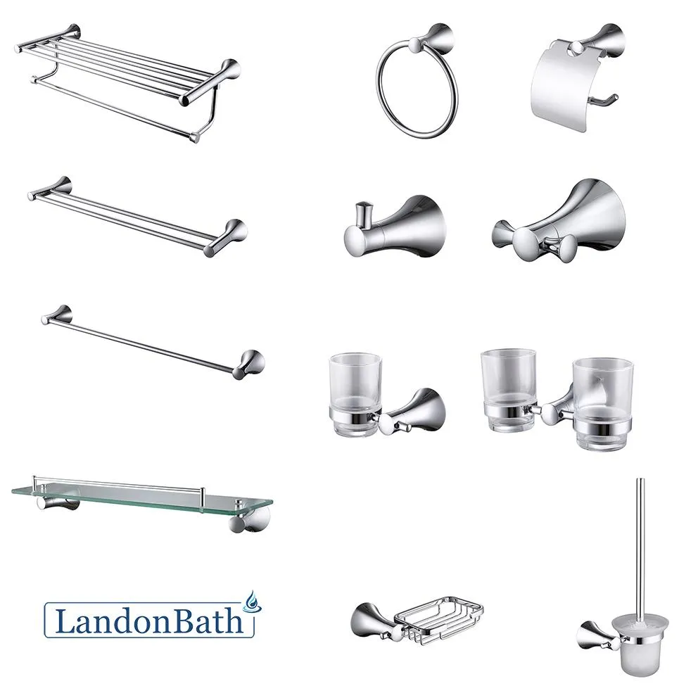 Stainless Steel Bathroom Hardware Bath Shower Set Accessories Towel Rack Paper Holde Hooks