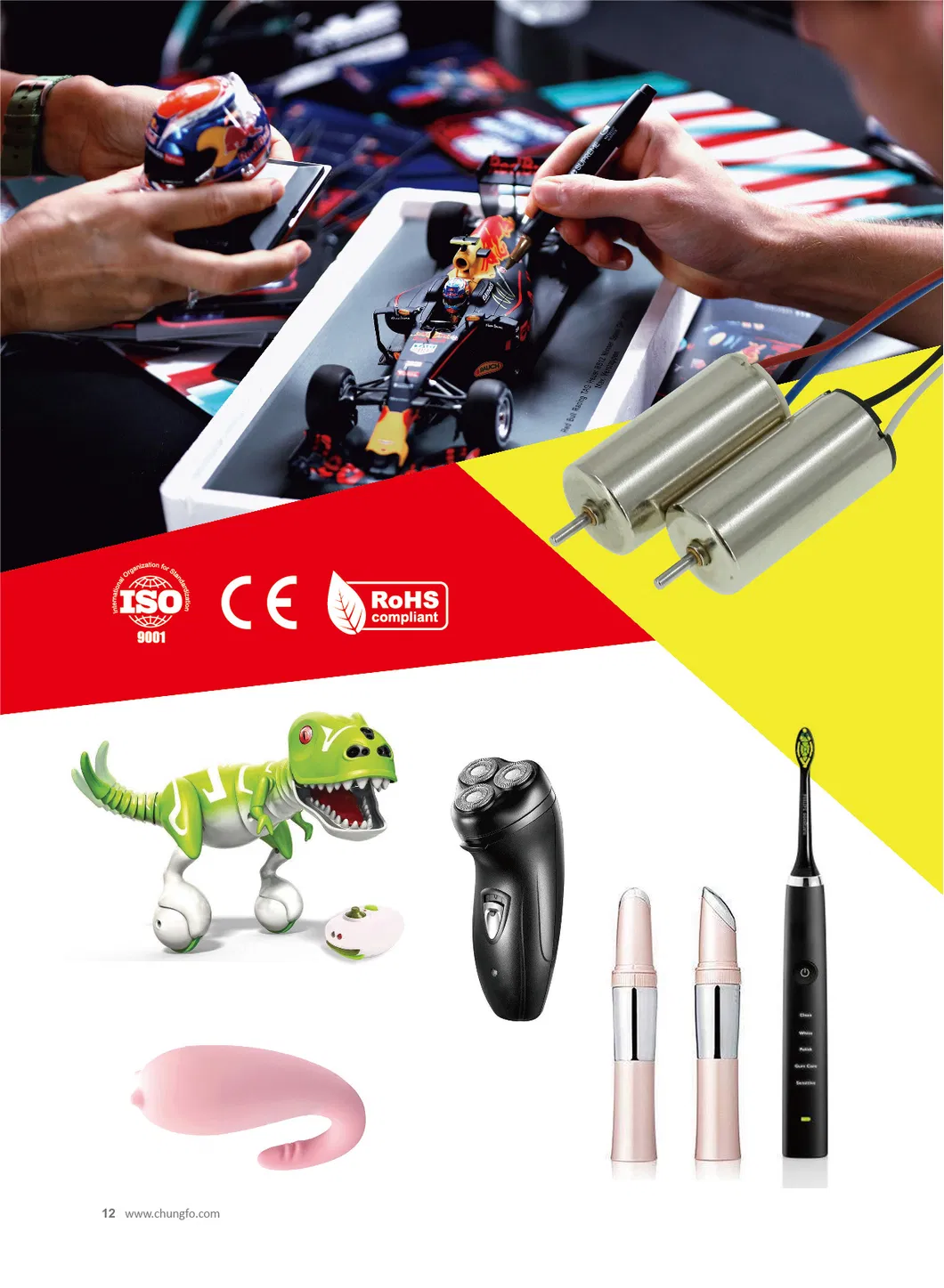 High Precision Micro DC Brushes Coreless Motor for Hair Dryer