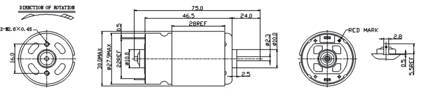 PC-Wk-390/395pH Micro Precious Metal Brush DC Motor for Household Appliances: Hair Dryer / Popcorn Machine /Massage, Power Tools: Drills / Electric Screwdriv