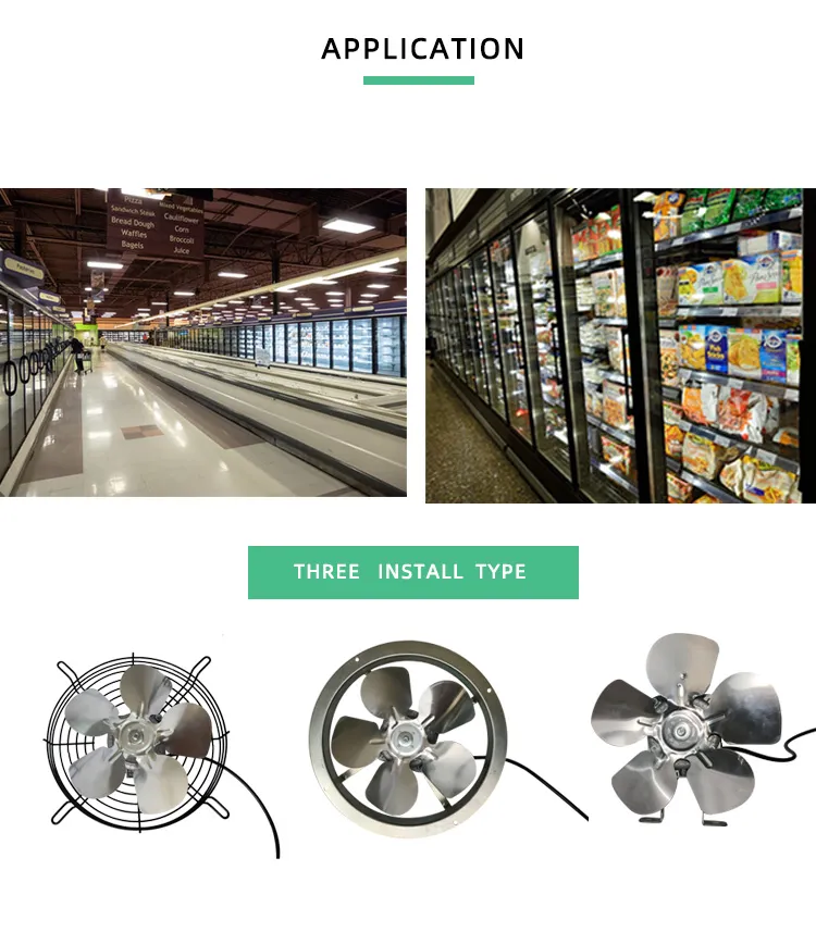 Kiron154~300mm Shaded Pole Motor Aluminum Fan Blade for Refrigerator