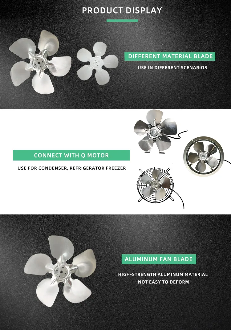 Kiron154~300mm Shaded Pole Motor Aluminum Fan Blade for Refrigerator