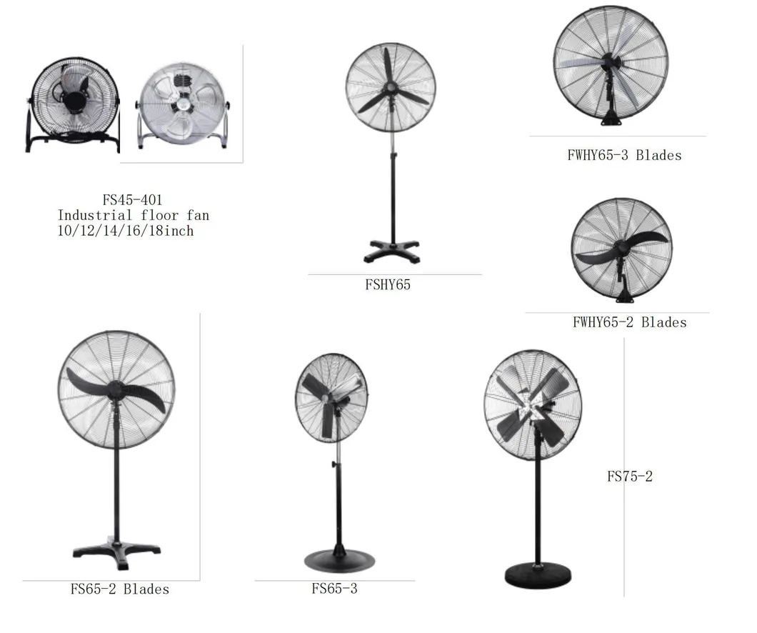 CE CB Industrial 3 in 1 Stand Fan Packing Material Blade Pedestal
