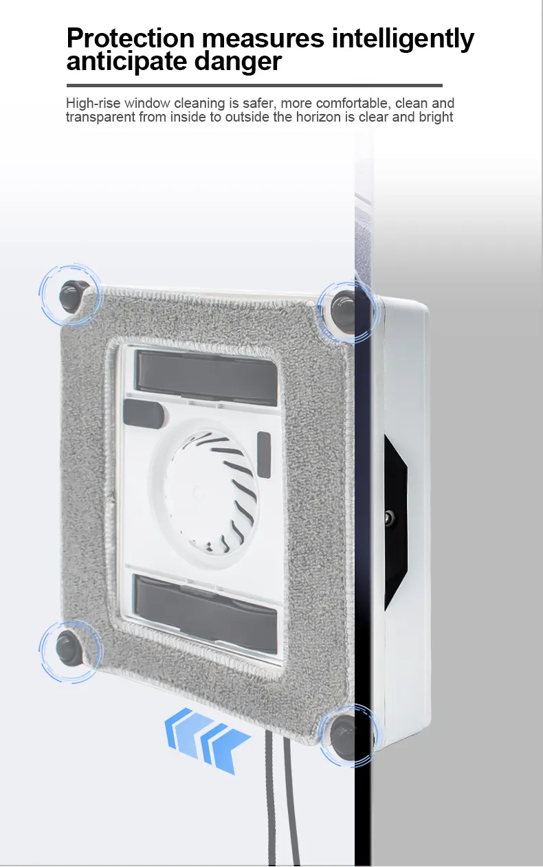 Tuya Smart Control Electric Remote Control Window Glass Cleaner Robot with Dual Water Spray Function for Household Use