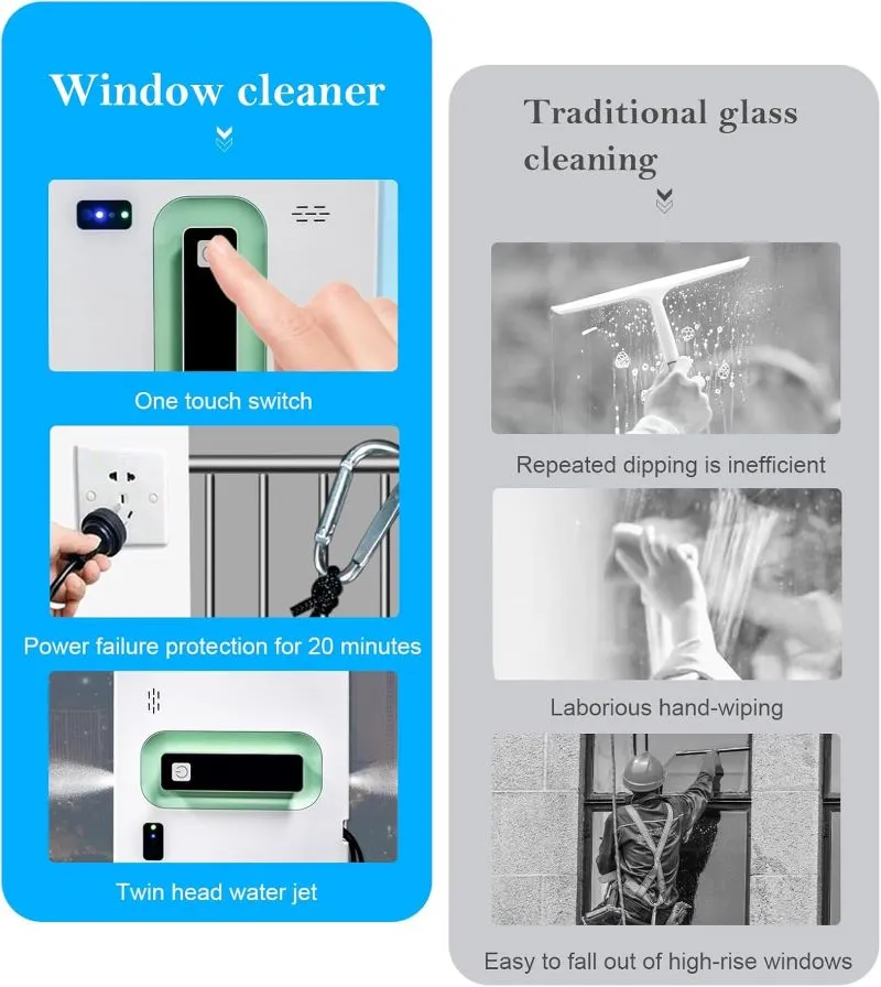 Window Cleaner with Smart Sensors - Ai-Enhanced Automated Washer Robot