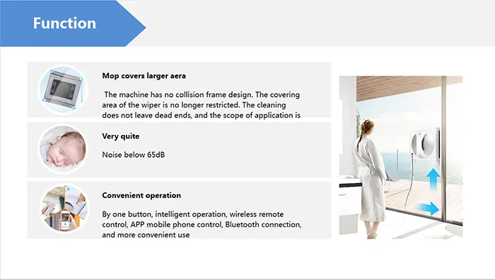Smart Window Cleaning Robot with APP Control for Glass Surfaces