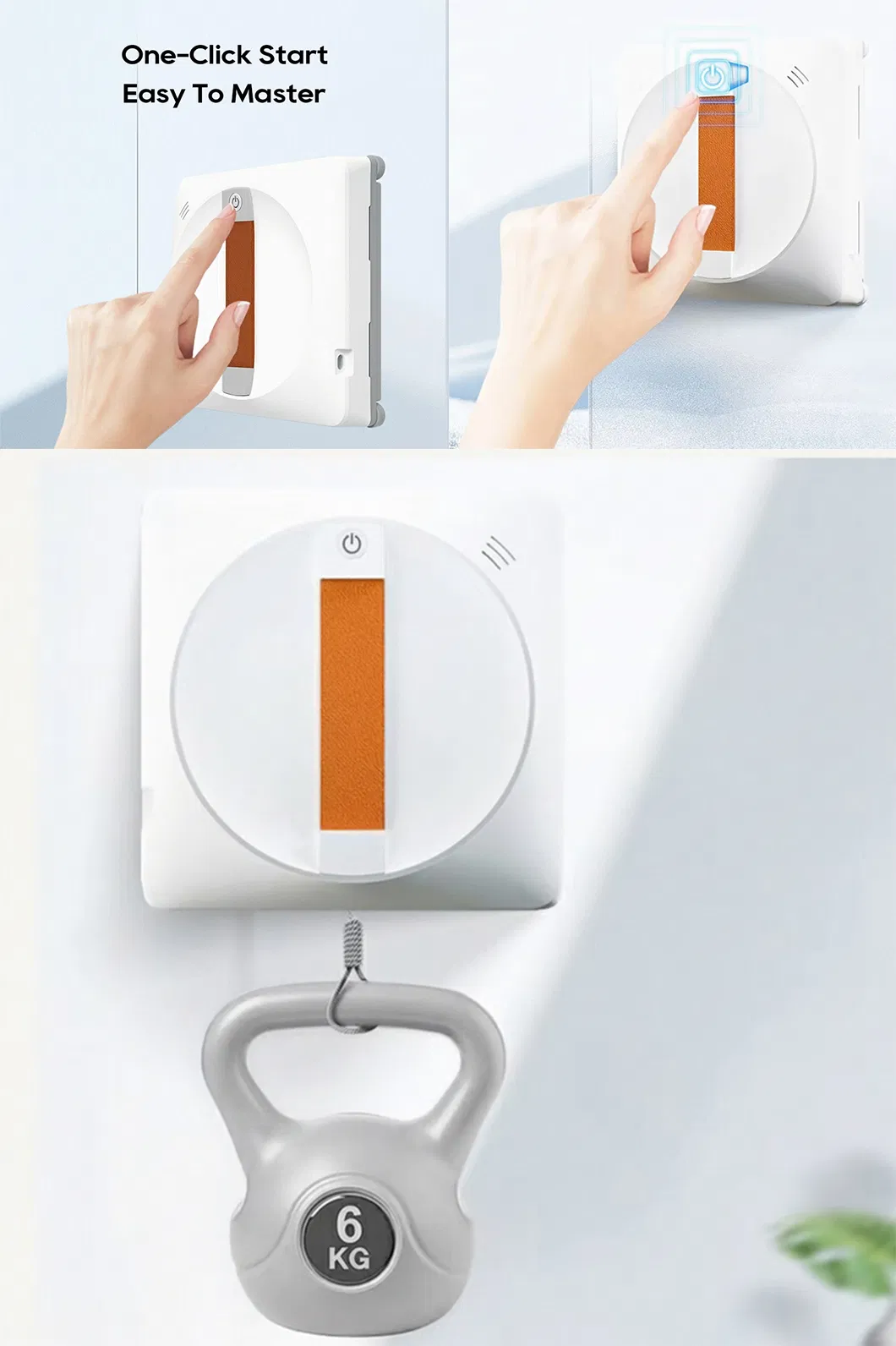 Smart Wet &amp; Dry Cleaning Electric Glass Dual Water Tanks Window Cleaner Robot