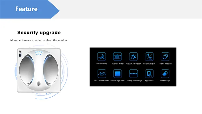 Smart Low Noise Solar Panel Window Cleaning Robot