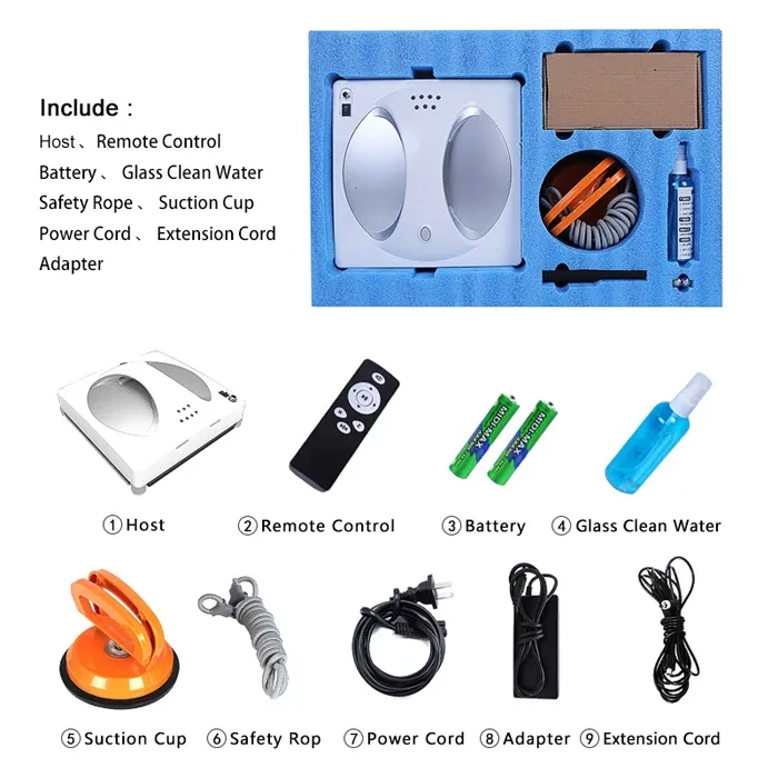 Smart Low Noise Solar Panel Window Cleaning Robot