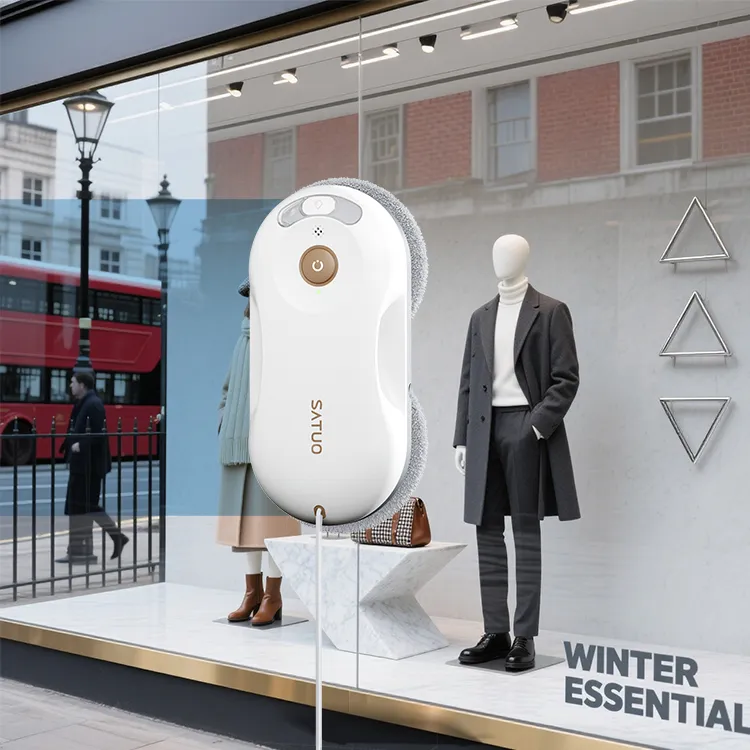 New Design Window Squeegee Dirty Water Collect Silicone Long Handle Patent Spray Window Cleaner Robot