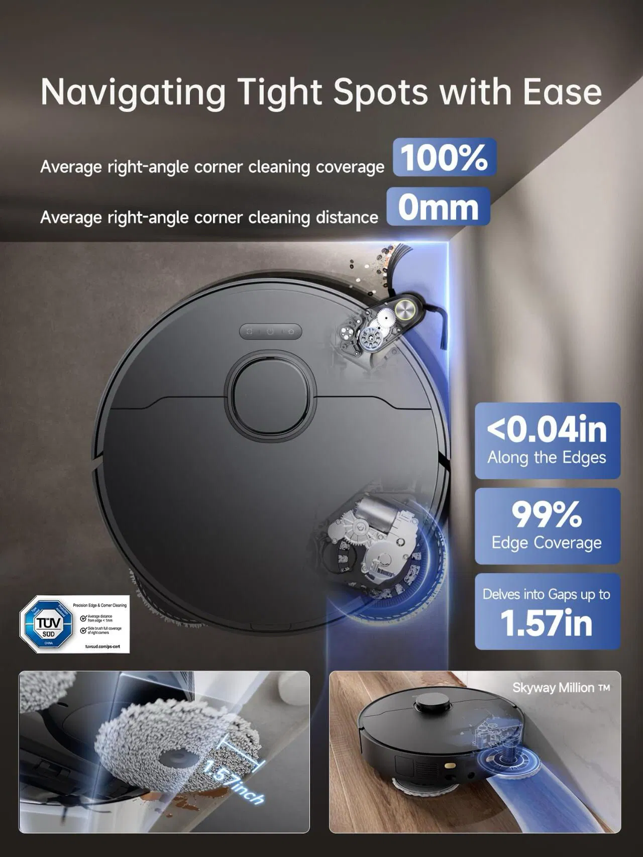 Dreame X50 Ultra Ai-Powered Robot Vacuum Self-Emptying Dock 20000PA Suction Power Auto Mopping Laser Navigation Global Product