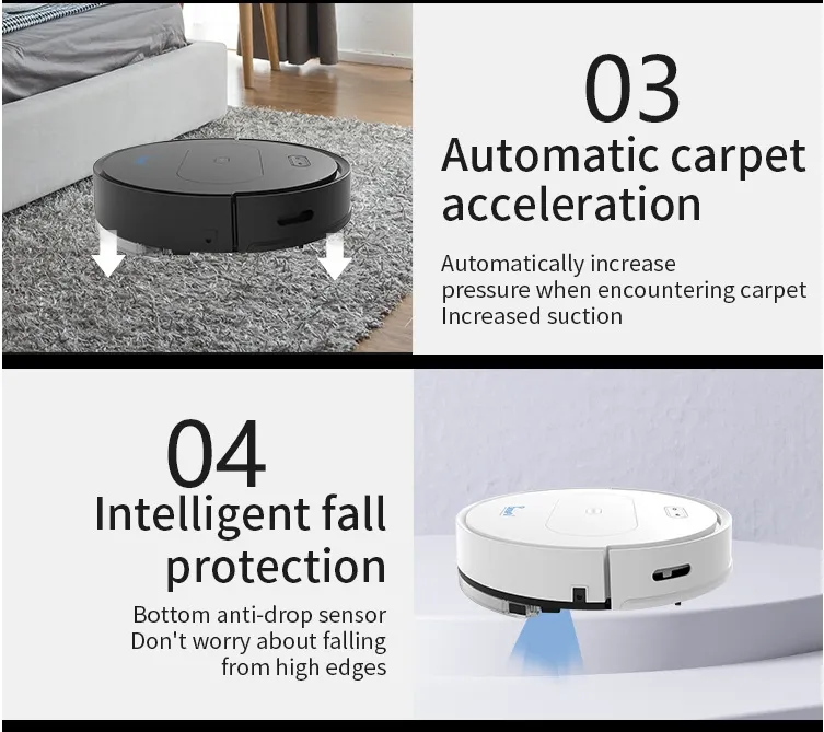 Good Feedback Ob11 Household Automatic Charging Sweeping Robot Wireless Vacuum Cleaner for Home Hotel Kitchen