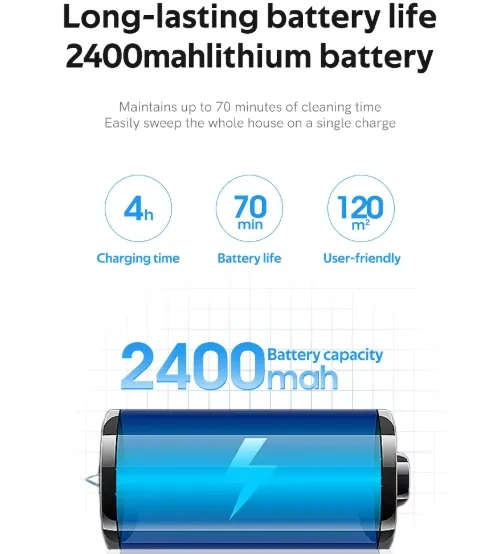 Effective Ultra Thin Robot Vacuum Cleaner Powerful Suction Mopping Automatic Sweeping for Hassle Free Maintenance