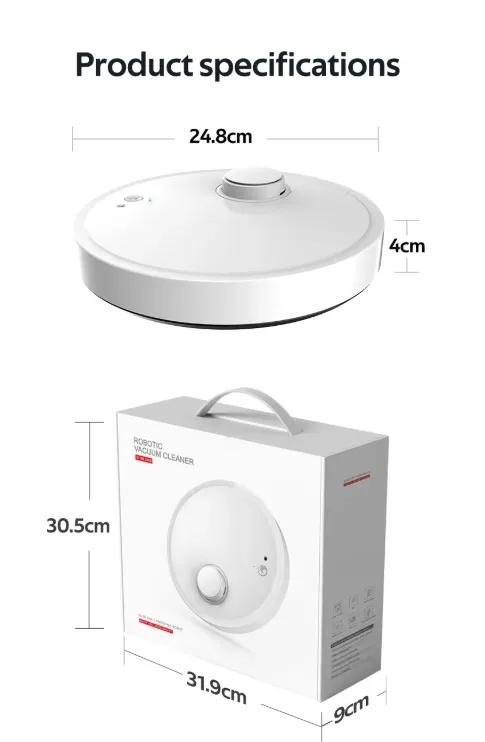 Effective Ultra Thin Robot Vacuum Cleaner Powerful Suction Mopping Automatic Sweeping for Hassle Free Maintenance
