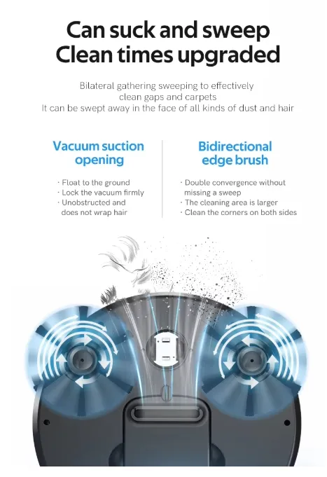 Effective Ultra Thin Robot Vacuum Cleaner Powerful Suction Mopping Automatic Sweeping for Hassle Free Maintenance