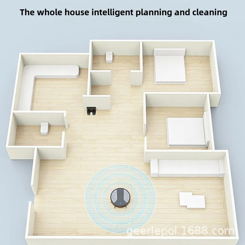 Fully Automatic 3-in-1 Smart Robot Vacuum Cleaner Integrated Electric Control Water Tank Sweeping Vacuuming for Home Hotel Use