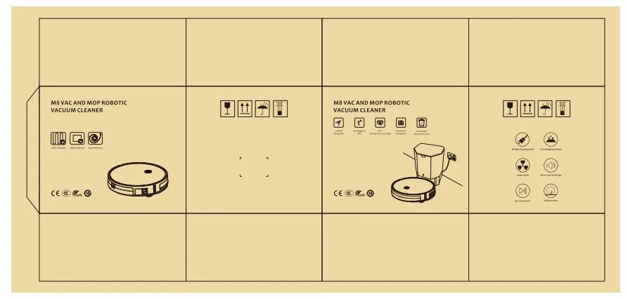 Gyroscope Navigation Quality 4000PA Robot Vacuum Cleaner with Auto Dust Collection Station M8 Plus