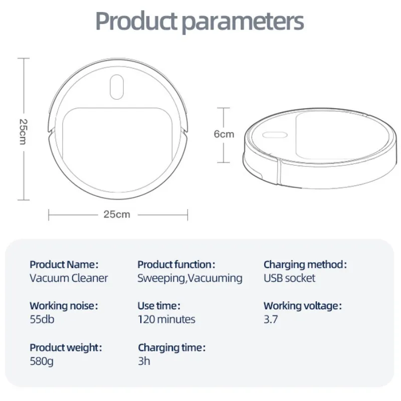 Main Side Brush Mop Cloth Holder Dust Bag Robot Vacuum Cleaner