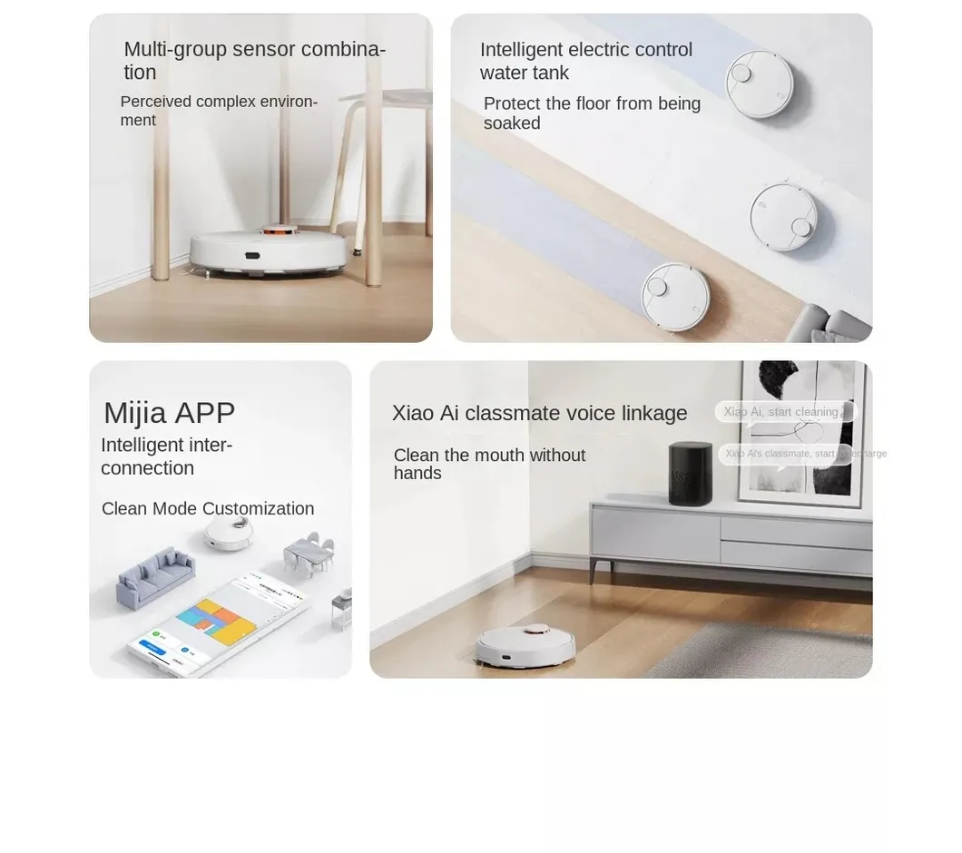 Ob8s APP Wireless Remote Control Robot Low Noise Wet and Dry Home Floor Sweeper Robot Vacuum Cleaner